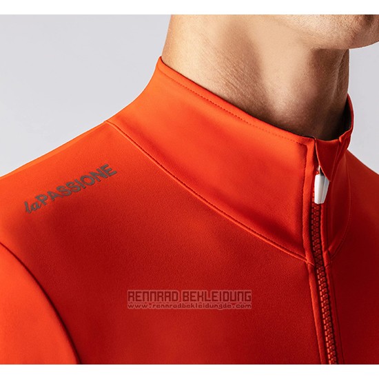 2019 Fahrradbekleidung La Passione Rot Shwarz Trikot Langarm und Tragerhose